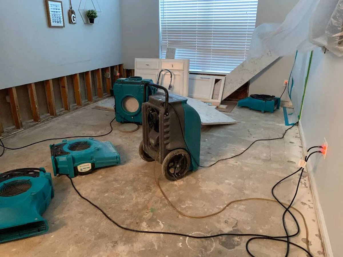 Dehumidifier in flood-cut room for Water Extraction & Removal in Timberlake
